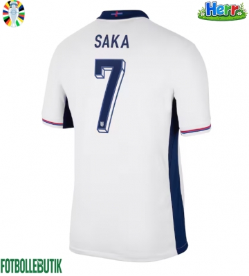 England Bukayo Saka #7 Hemmatröja EM 2024 Kortärmad